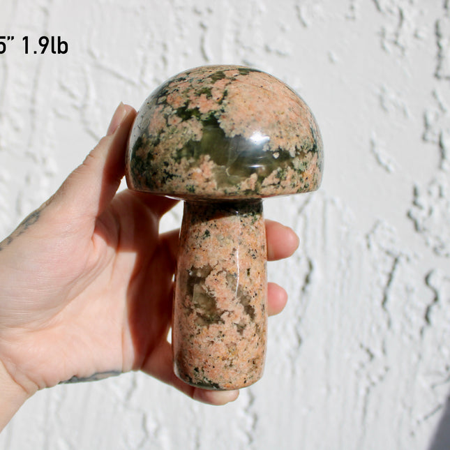 Ocean Jasper Mushroom Carving – Colorful Polished Natural Stone Mushroom You Pick Your Exact Piece!