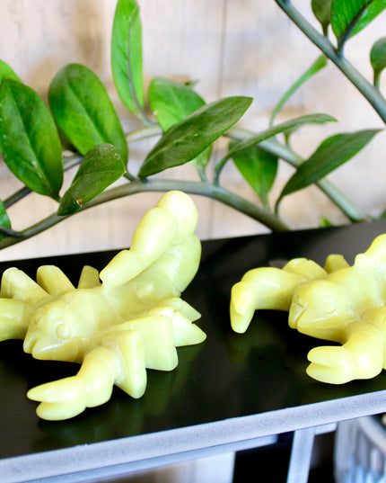 Yellow Jade Stone Scorpion Carving – 4 Inch Polished Natural Scorpion Figurine