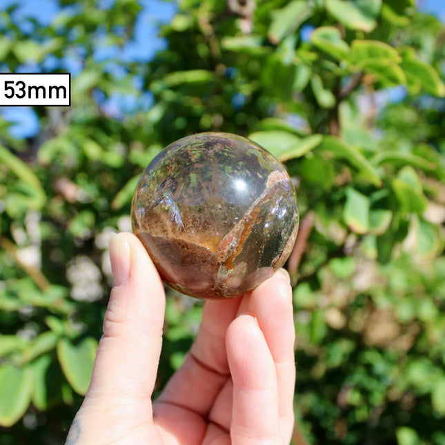 Garden Quartz Spheres – Natural Lodolite Crystal Balls with Inclusions, Polished Stone Spheres for Display, You Pick Your Exact Piece