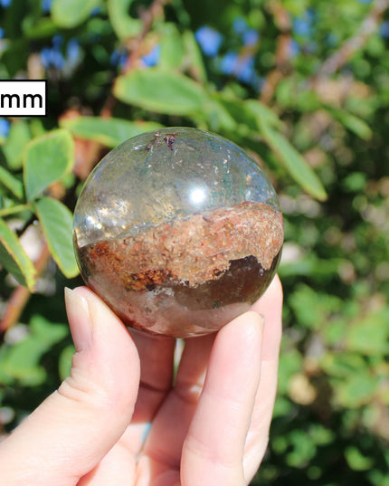 Garden Quartz Spheres – Natural Lodolite Crystal Balls with Inclusions, Polished Stone Spheres for Display, You Pick Your Exact Piece
