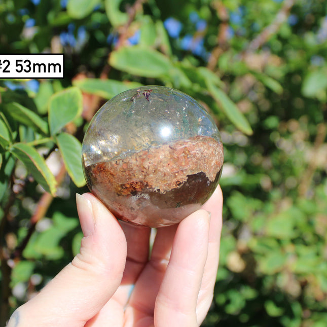 Garden Quartz Spheres – Natural Lodolite Crystal Balls with Inclusions, Polished Stone Spheres for Display, You Pick Your Exact Piece