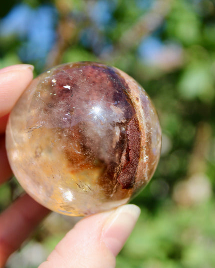 Garden Quartz Spheres – Natural Lodolite Crystal Balls with Inclusions, Polished Stone Spheres for Display, You Pick Your Exact Piece