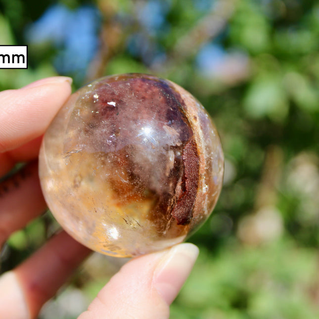 Garden Quartz Spheres – Natural Lodolite Crystal Balls with Inclusions, Polished Stone Spheres for Display, You Pick Your Exact Piece