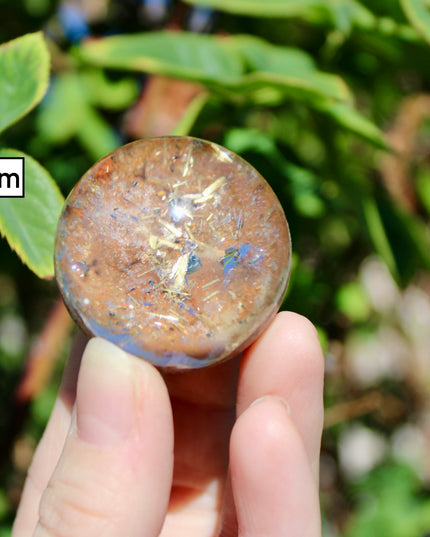 Garden Quartz Spheres – Natural Lodolite Crystal Balls with Inclusions, Polished Stone Spheres for Display, You Pick Your Exact Piece