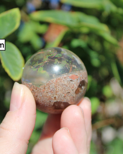 Garden Quartz Spheres – Natural Lodolite Crystal Balls with Inclusions, Polished Stone Spheres for Display, You Pick Your Exact Piece