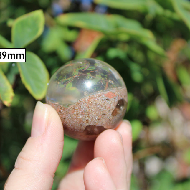 Garden Quartz Spheres – Natural Lodolite Crystal Balls with Inclusions, Polished Stone Spheres for Display, You Pick Your Exact Piece