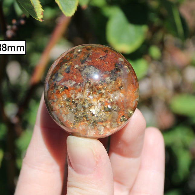 Garden Quartz Spheres – Natural Lodolite Crystal Balls with Inclusions, Polished Stone Spheres for Display, You Pick Your Exact Piece