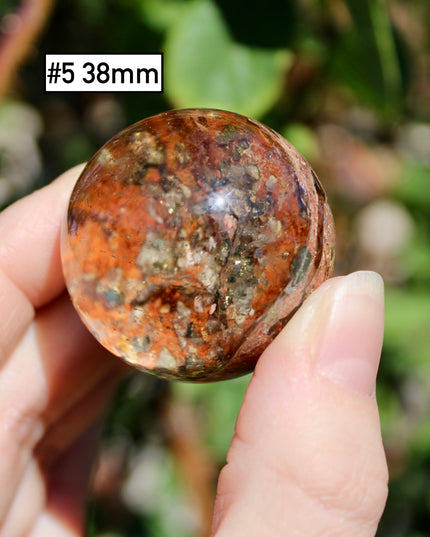 Garden Quartz Spheres – Natural Lodolite Crystal Balls with Inclusions, Polished Stone Spheres for Display, You Pick Your Exact Piece