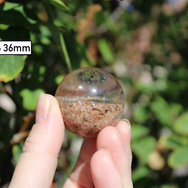 Garden Quartz Spheres – Natural Lodolite Crystal Balls with Inclusions, Polished Stone Spheres for Display, You Pick Your Exact Piece