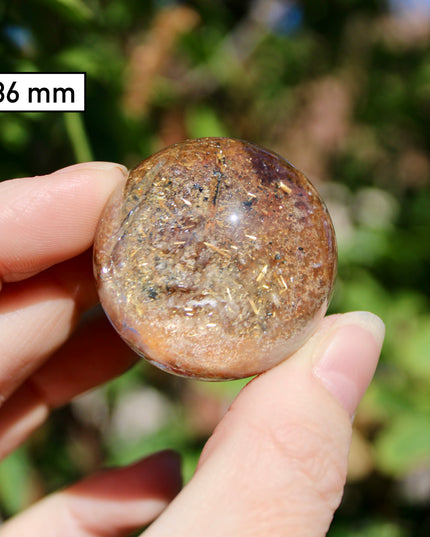 Garden Quartz Spheres – Natural Lodolite Crystal Balls with Inclusions, Polished Stone Spheres for Display, You Pick Your Exact Piece