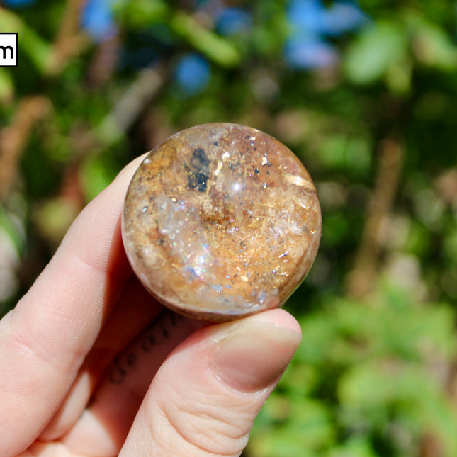 Garden Quartz Spheres – Natural Lodolite Crystal Balls with Inclusions, Polished Stone Spheres for Display, You Pick Your Exact Piece