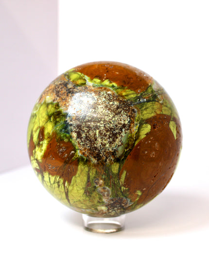 XL 5lb Green Opal Sphere - 121mm Green and Brown Stone Ball