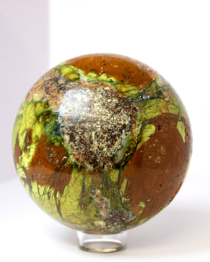 XL 5lb Green Opal Sphere - 121mm Green and Brown Stone Ball