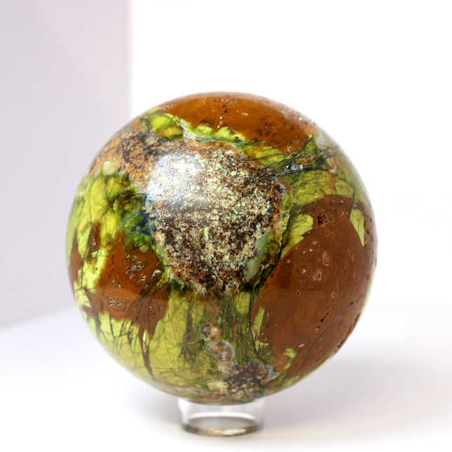 XL 5lb Green Opal Sphere - 121mm Green and Brown Stone Ball