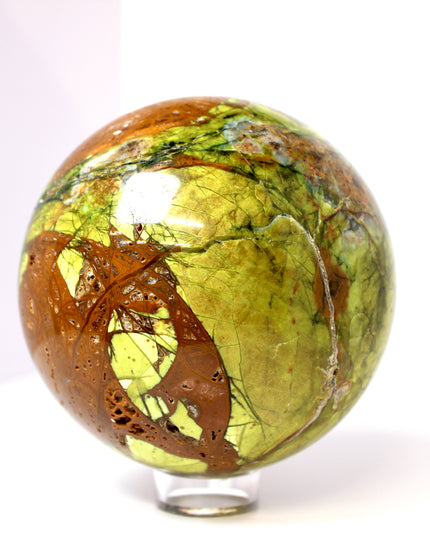 XL 5lb Green Opal Sphere - 121mm Green and Brown Stone Ball