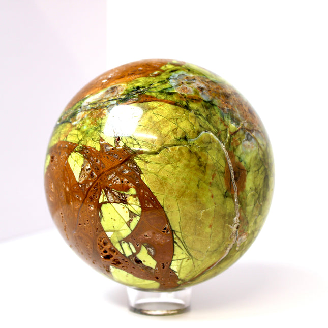 XL 5lb Green Opal Sphere - 121mm Green and Brown Stone Ball