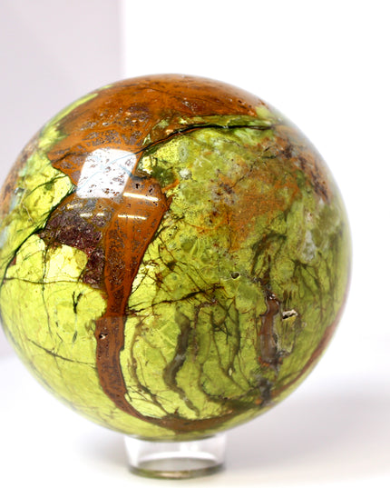 XL 5lb Green Opal Sphere - 121mm Green and Brown Stone Ball