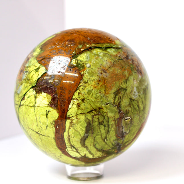 XL 5lb Green Opal Sphere - 121mm Green and Brown Stone Ball