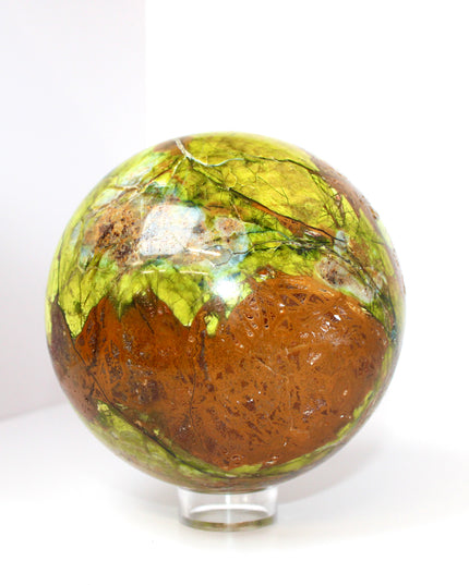 XL 5lb Green Opal Sphere - 121mm Green and Brown Stone Ball