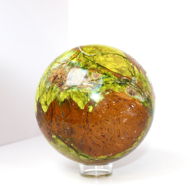 XL 5lb Green Opal Sphere - 121mm Green and Brown Stone Ball