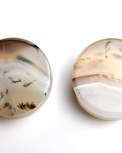 Dendritic Agate Double Flare Stone Plugs – Rare Natural Agate Gauges - Pick Your Pair