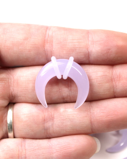 Purple Opalite Pinchers – Ears or Septum - Iridescent Glass Gauge 2mm–7mm