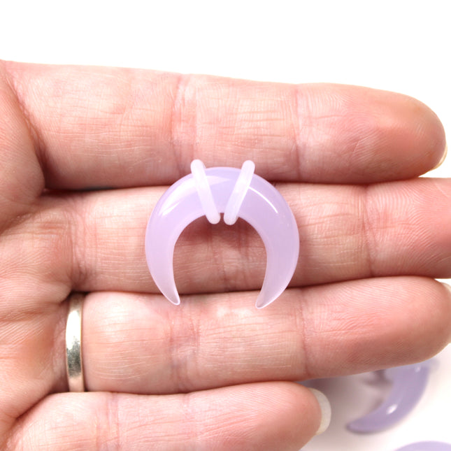 Purple Opalite Pinchers – Ears or Septum - Iridescent Glass Gauge 4mm–7mm