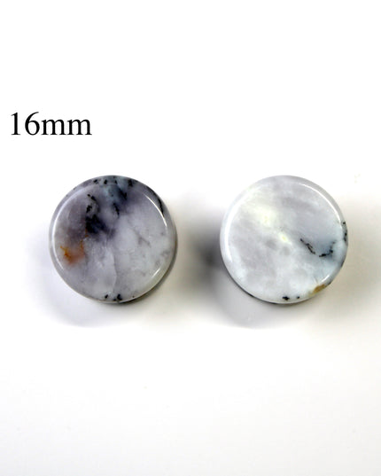 Purple Dendritic Agate Plugs – Natural Purple Stone Double Flare Gauges, Pick The Pair 6mm-25mm