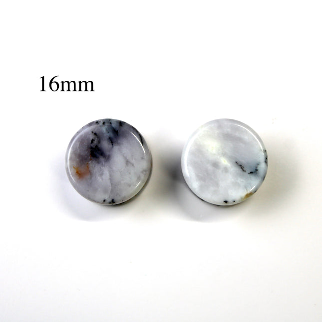 Purple Dendritic Agate Plugs – Natural Purple Stone Double Flare Gauges, Pick The Pair 6mm-25mm