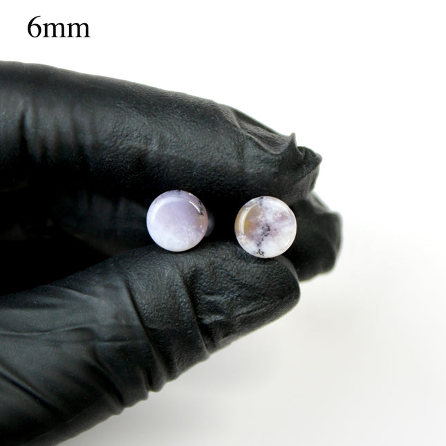 Purple Dendritic Agate Plugs – Natural Purple Stone Double Flare Gauges, Pick The Pair 6mm-25mm
