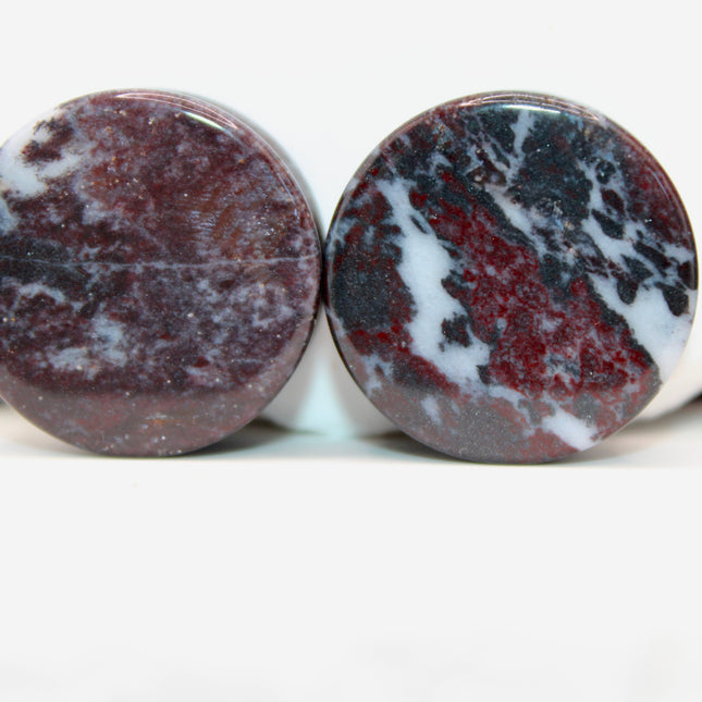 Brecciated Jasper Plugs ~ Double Flare PAIR - EC Plugs