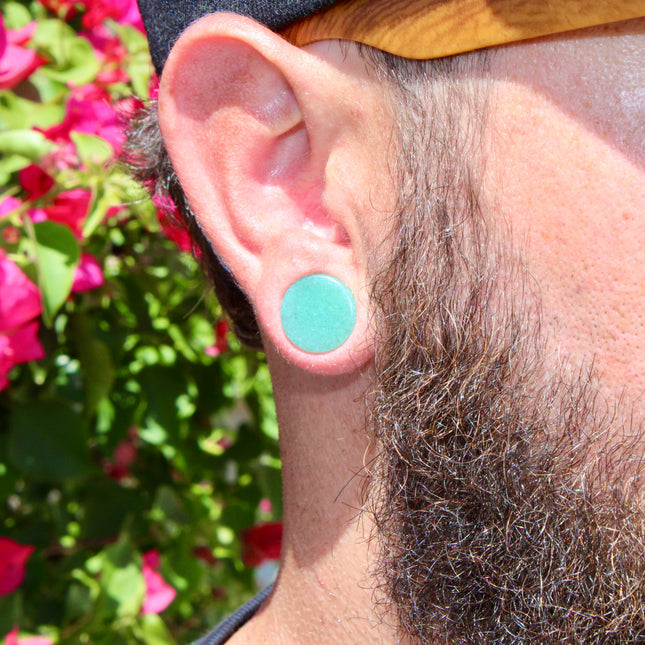 Aventurine Double Flare Plugs Pair