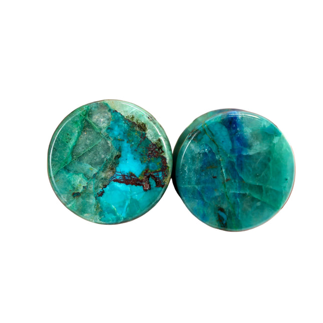 chrysocolla double flare plugs gauge