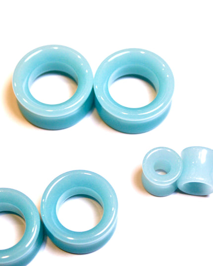 Bright Blue Glow In The Dark Glass Tunnels