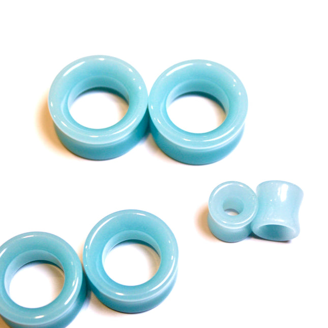 Bright Blue Glow In The Dark Glass Tunnels