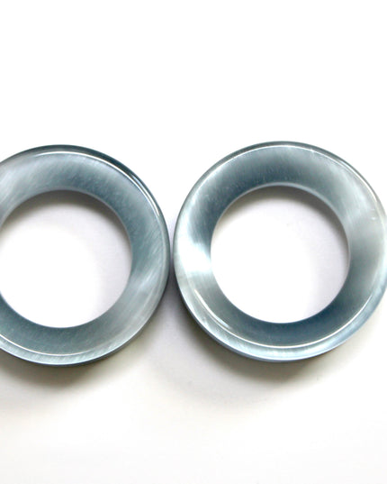 Silver Cat Eye Glass Tunnel Plugs