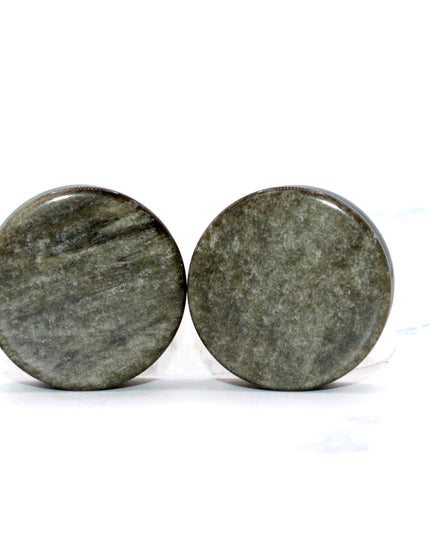 Golden Obsidian Double Flare Plugs PAIR