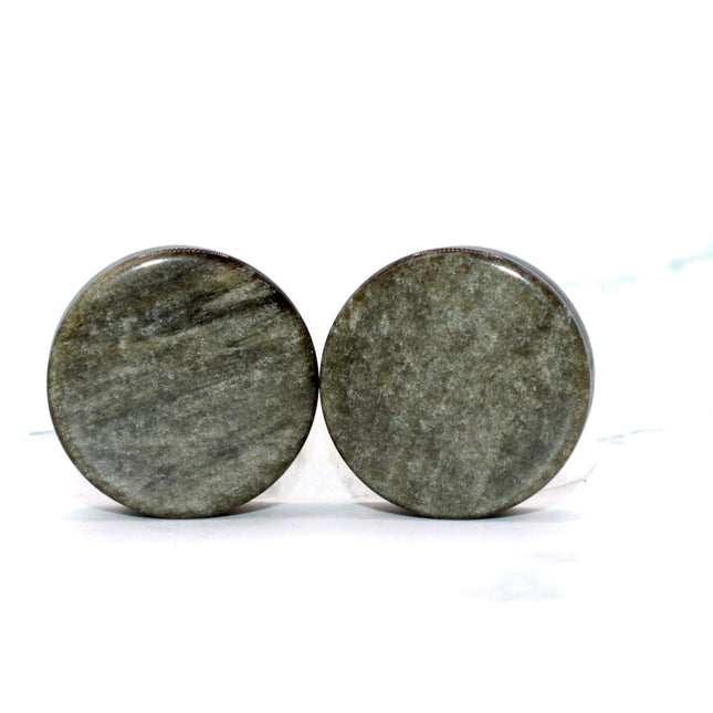 Golden Obsidian Double Flare Plugs PAIR - EC Plugs