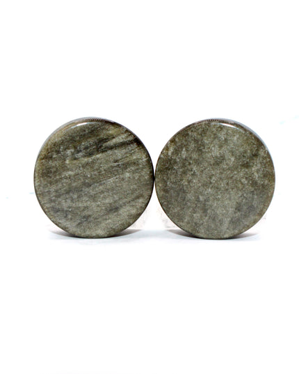 Golden Obsidian Double Flare Plugs PAIR