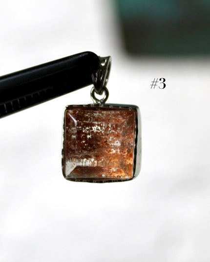 Garden Quartz Pendant – Silver Plated 925 Setting, Polished Lodolite Stone Necklace, Garden Quartz with Inclusions, Elegant Handmade Jewelry