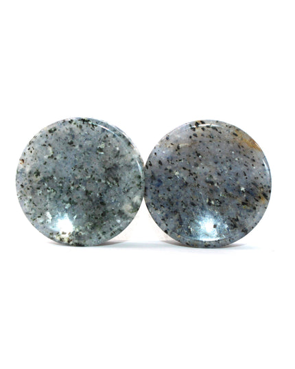 Grass Quartz Stone Plugs Double Flare Pair 4mm-32mm