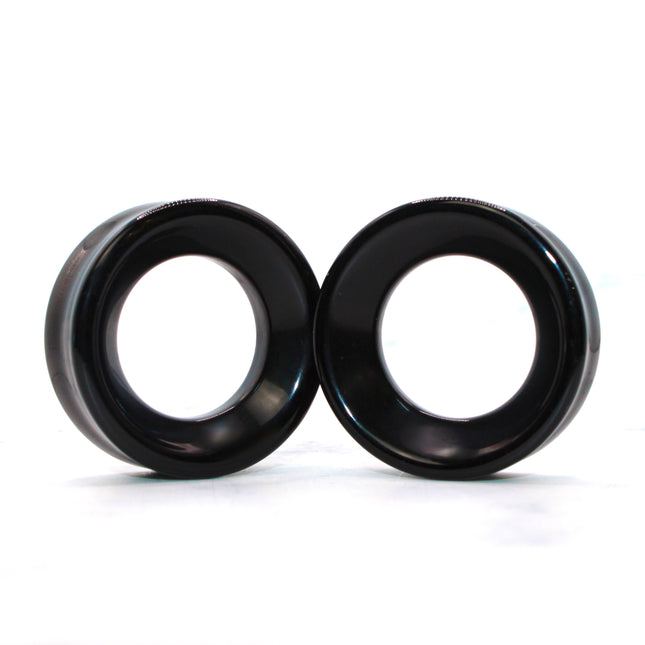 Obsidian Double Flare Tunnel Plugs PAIR - EC Plugs
