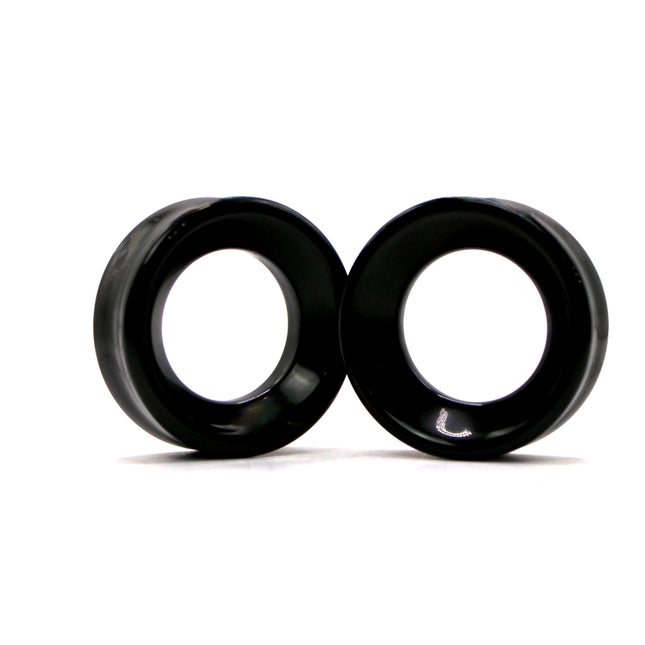 Obsidian Double Flare Tunnel Plugs PAIR - EC Plugs