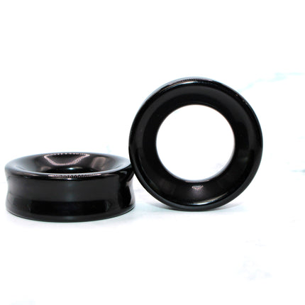 Obsidian Double Flare Tunnel Plugs PAIR - EC Plugs