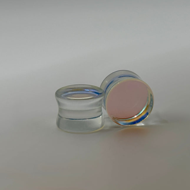 Iridescent Glass Double Flare Plugs - EC Plugs