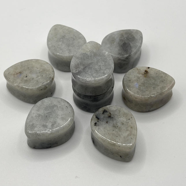 Moonstone Tear Drop Plugs - Gauges 7/8in 22mm