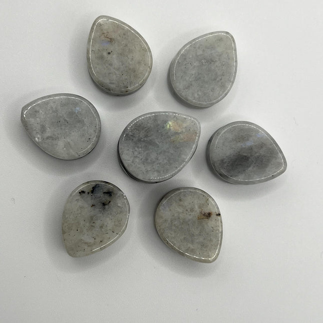 Moonstone Tear Drop Plugs - Gauges 7/8in 22mm