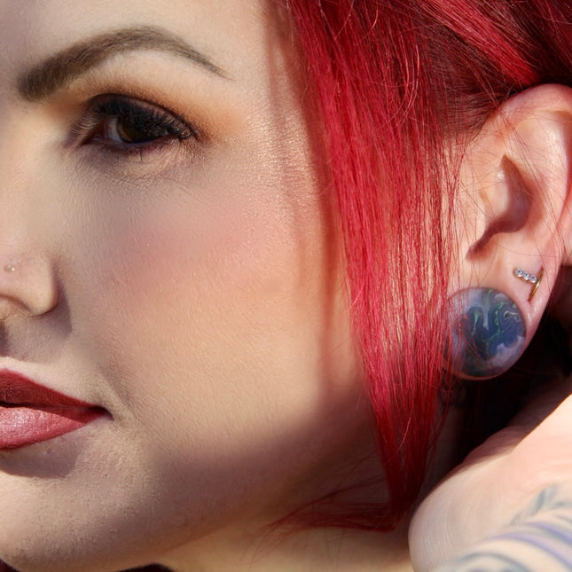 Moss Agate Plugs - "A" Grade - EC Plugs