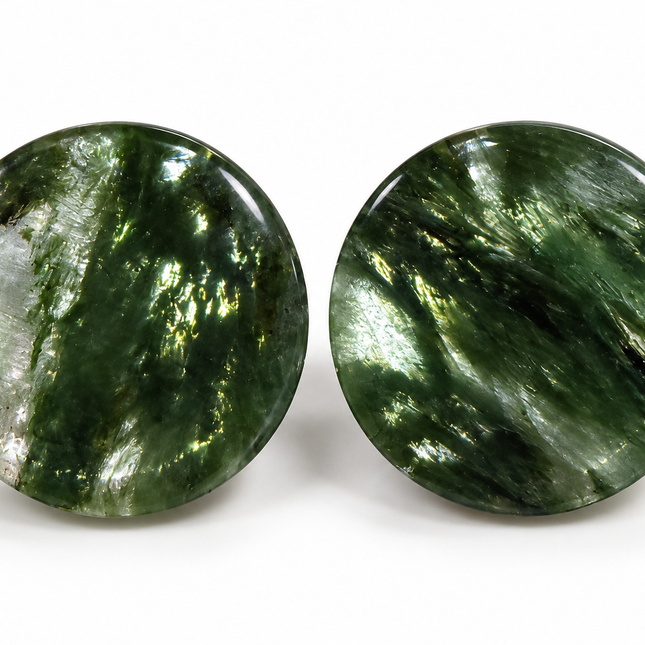 Moss Glass Double Flare for Gauged Ears