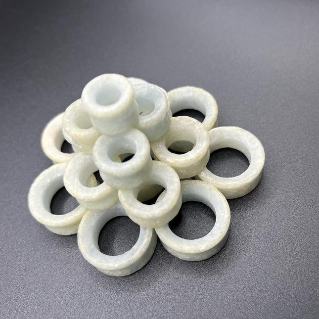 Pair of Jadite tunnel plugs, non polished unique